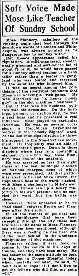 Soft Voice Made Mose Like Teacher Of Sunday School newspaper clipping