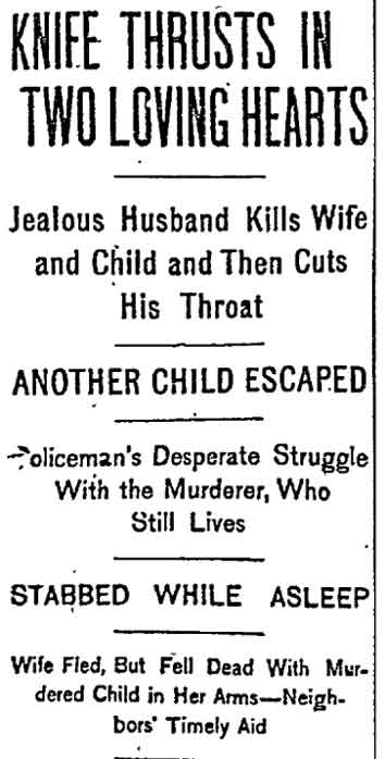 Knife Thrusts in Two Loving Hearts newspaper clipping, page 1