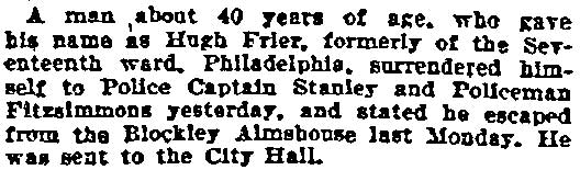 Escapee Surrenders to Captain Stanley newspaper clipping