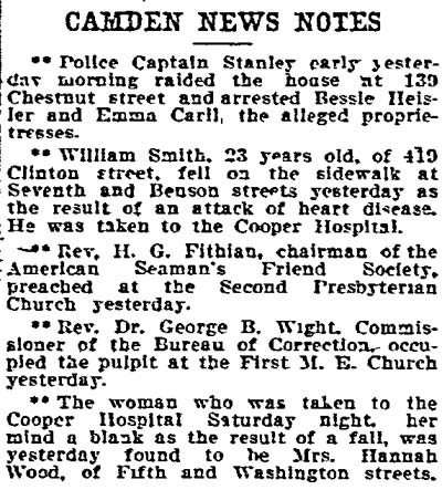 Camden News Notes newspaper clipping