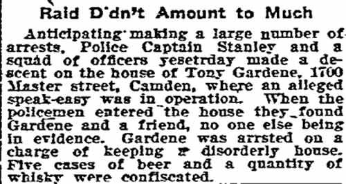 Raid Didn’t Amount to Much newspaper clipping