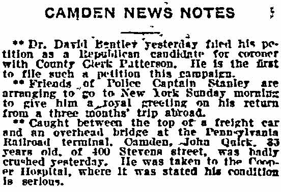 Camden News Notes newspaper clipping