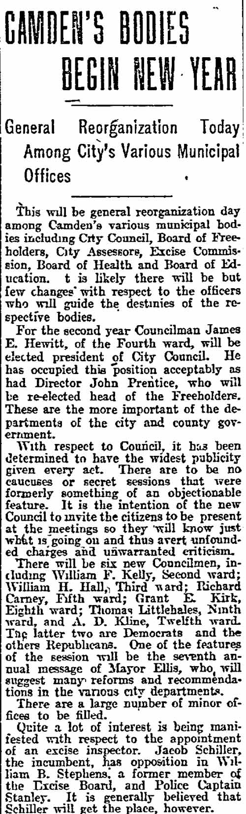 Camden's Bodies Begin New Year newspaper clipping