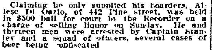 Sunday Liquor Seller Held for Court newspaper clipping