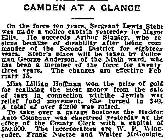 Camden at a Glance newspaper clipping