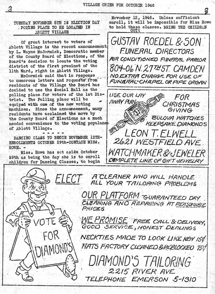 Village Crier, October 1946, page 3