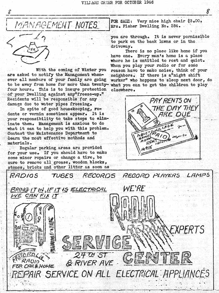 Village Crier, October 1946, page 8