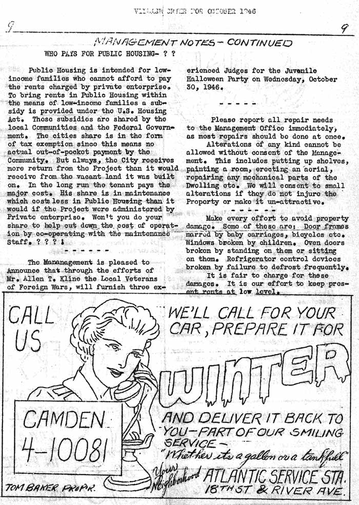 Village Crier, October 1946, page 9