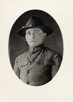 Charles Behrend studio portrait in U.S. Army uniform