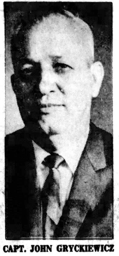 Newspaper portrait of Capt. John Gryckiewicz, 1966