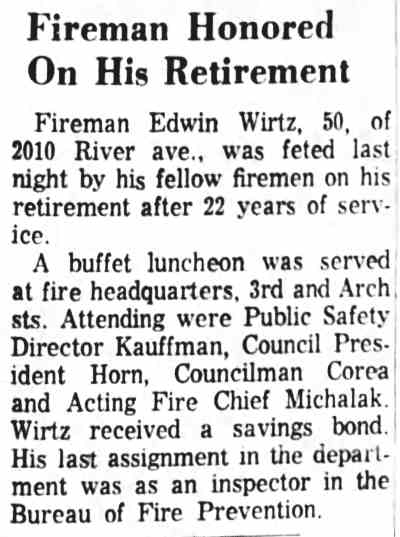 Edwin S. Wirtz with Edward V. Michalak and others, Camden Courier-Post, October 30, 1965