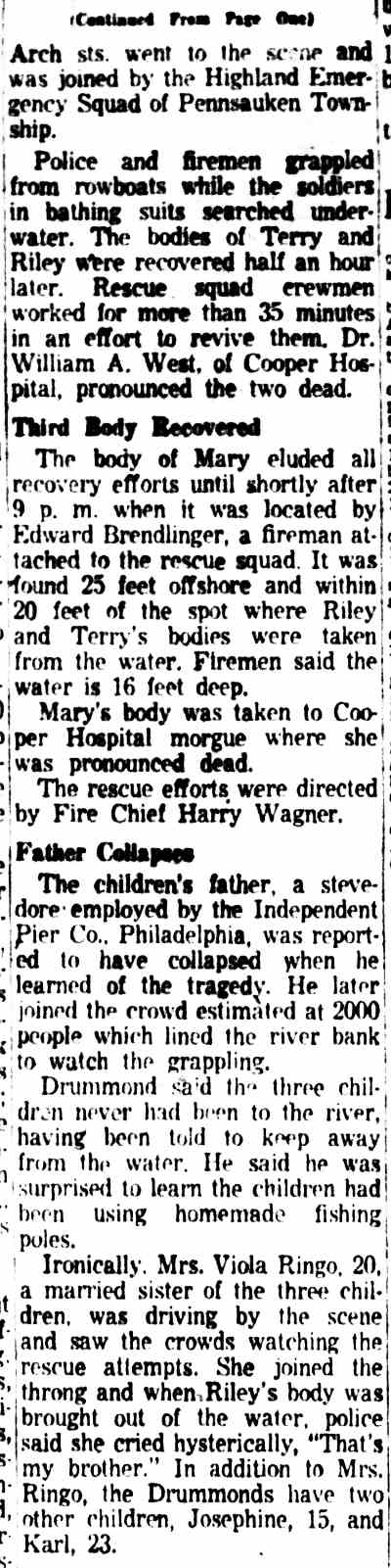 Camden Courier-Post page 26 continuation column, August 12, 1954