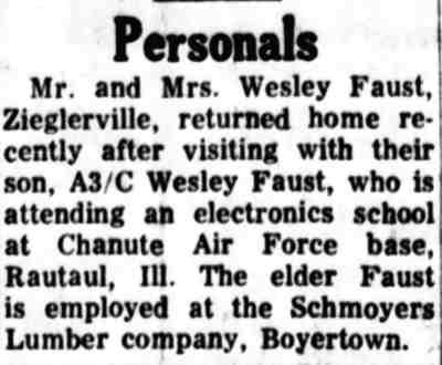 Wesley Faust, The Mercury, Pottstown, Pennsylvania, July 5, 1966