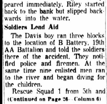 Detail of the Camden Courier-Post page one column, August 12, 1954