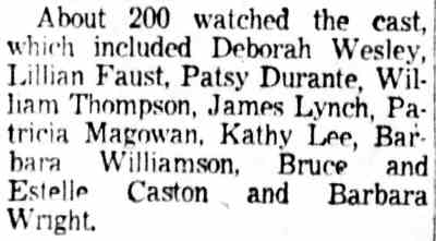 Detail of the Camden Courier-Post clipping of August 27, 1954 showing the closing paragraph