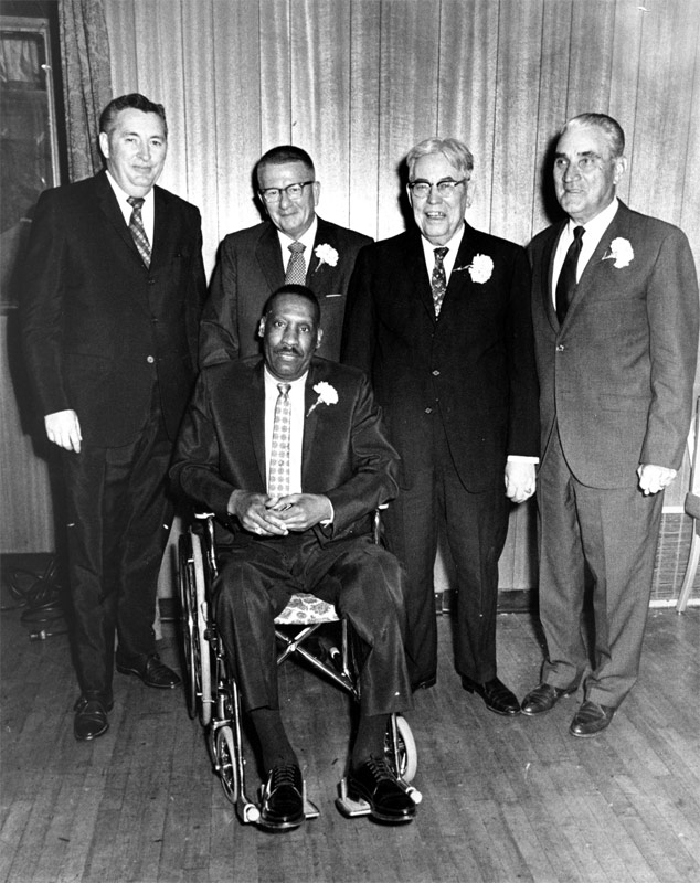 Camden firefighters at the 1970 retirement dinner
