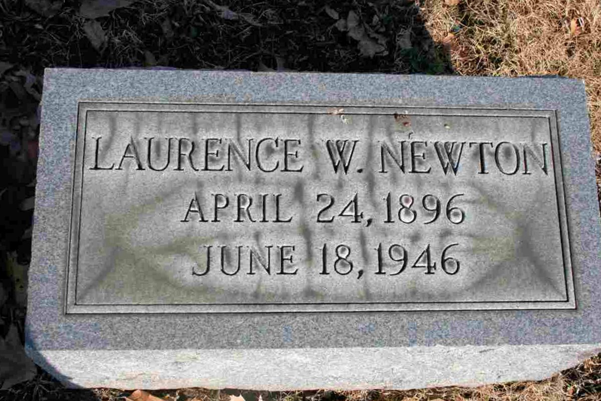 Gravestone of Laurence W. Newton