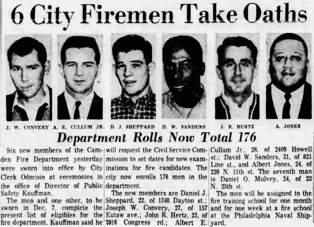 6 City Firemen Take Oaths