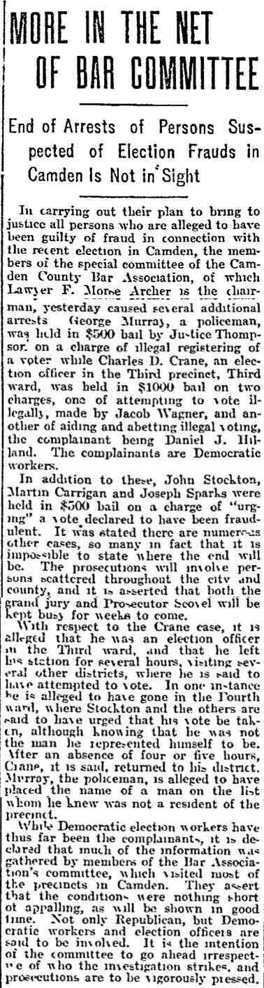 More in the Net of Bar Committee, Philadelphia Inquirer, November 13, 1910