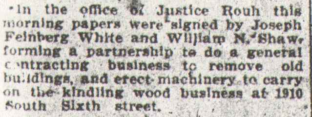 Philadelphia Inquirer, January 29, 1909
