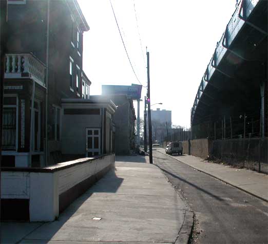 Birch Street end of North 2nd Street, view 3, April 18, 2004