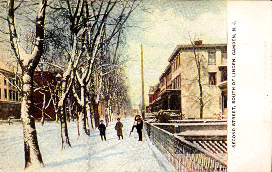 North 2nd Street north of Linden Street, postcard