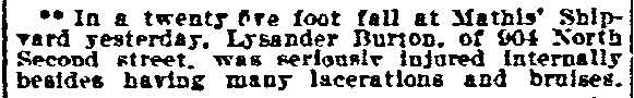 904 North 2nd Street, Philadelphia Inquirer, December 9, 1908