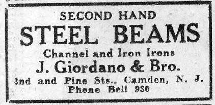 723 South 2nd Street, J. Giordano & Brother, March 12, 1930