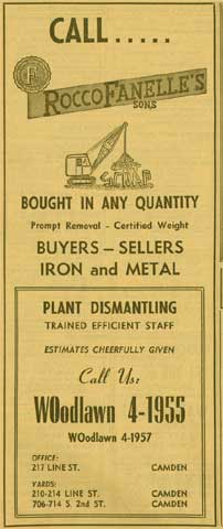 706 South 2nd Street, New Jersey Bell Yellow Pages, 1955