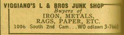 1006 South 2nd Street, New Jersey Bell Yellow Pages, 1955