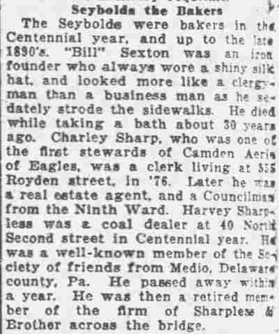 40 North 2nd Street, Peppery Pot column, August 4, 1925