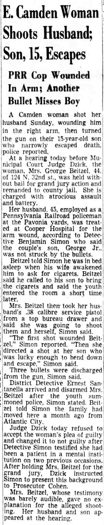 124 North 32nd Street, 1952 newspaper clipping