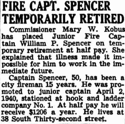 38 South 32nd Street, 1941 newspaper clipping