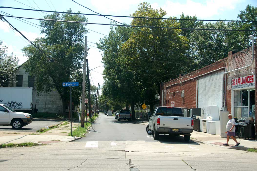 South 36th Street as seen from Federal Street, August 6, 2011