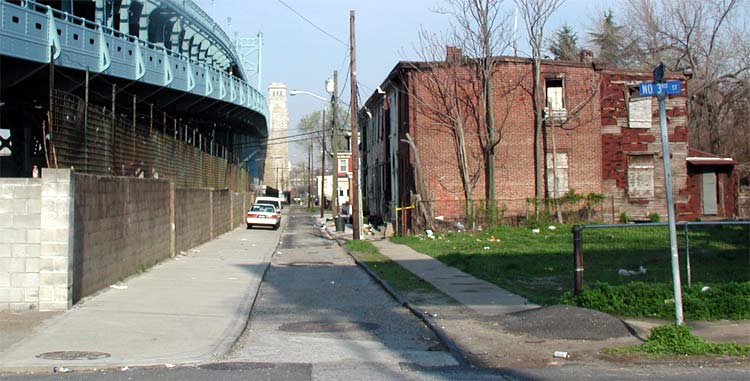 Birch Street West from North 3rd Street. April 18, 2004.
