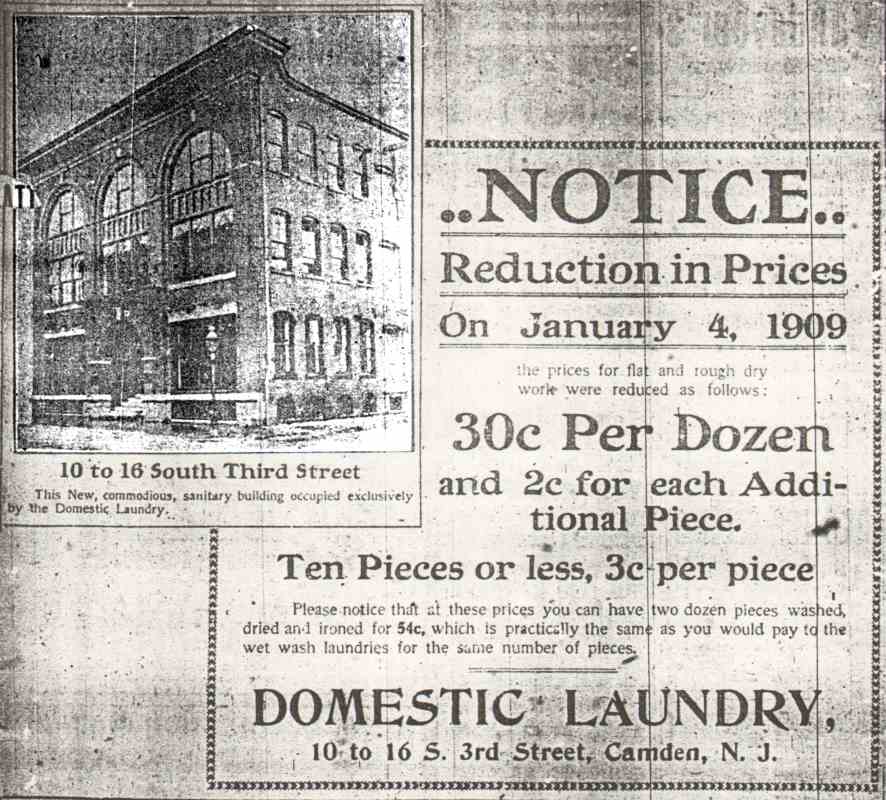10-16 South 3rd Street. 1907-1923 Domestic Laundry Company Frank Smith Rodan.