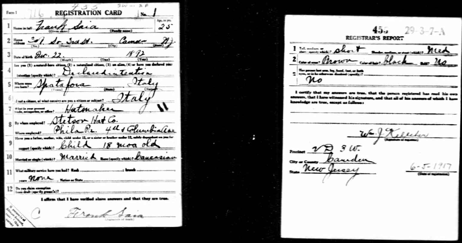 309 South 3rd Street. 1917-1920 Frank Saia & Family Frank & Susie Saia Bennie Saia Pauline Saia. 1919-1920 Mrs. Rosie Angemi & Family Tony Angemi J...