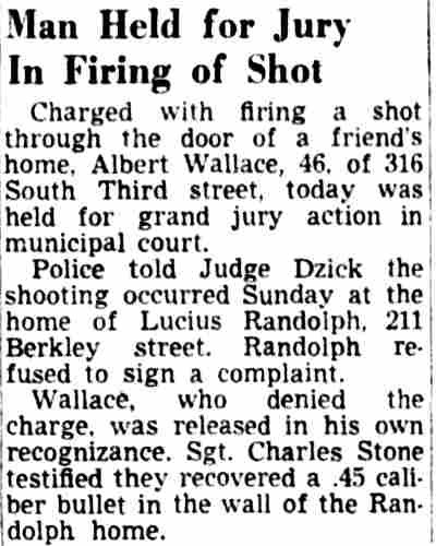 Man Held for Jury In Firing of Shot — Camden Courier-Post, May 23, 1950