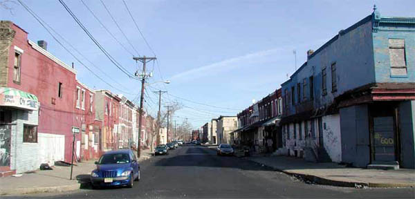 Intersection of South 3rd Street & Royden Street Looking East from South 3rd Street - February 22, 2004.
