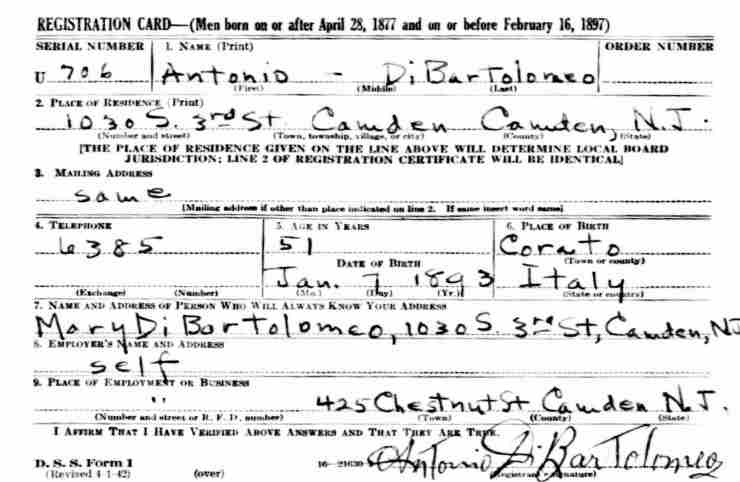 1030 South 3rd Street. 1930s-1940s Antonio DiBartolomeo & Family owner Chestnut Coal & Fuel Co. Antonio & Maria DiBartolomeo Charles DiBartolomeo P...