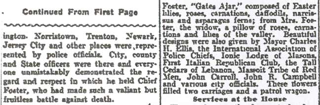 Camden Witnessed Greatest Demonstration of Its Kind Since Gen. Sewell’s Burial THOUSANDS PAID TRIBUTE TO DEAD CROWD ABOUT THE FOSTER HOME AND PICTU...