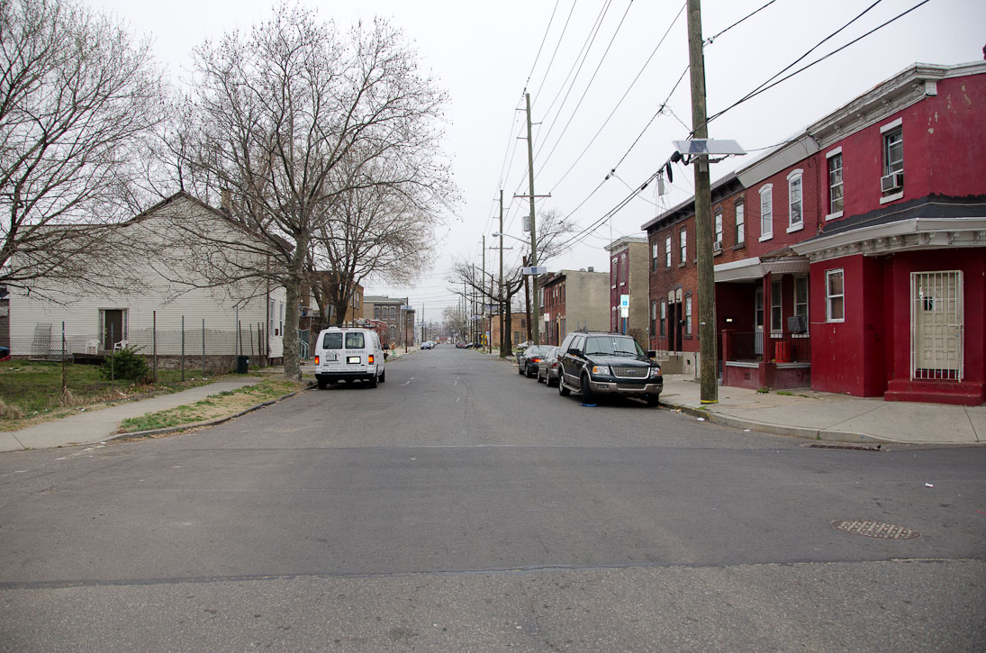 Intersection of South 3rd Street & Sycamore Street — March 16, 2012. Looking west on Sycamore Street from South 3rd Street