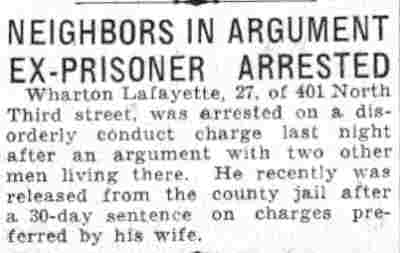 Neighbors in Argument; Ex-Prisoner Arrested — Camden Courier-Post, June 2, 1932