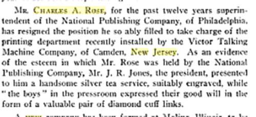 Charles A. Rose, The Inland Printer, 1903