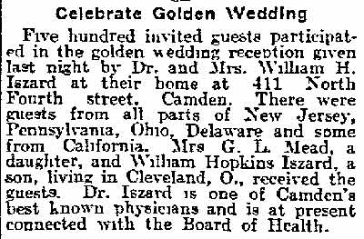 Celebrate Golden Wedding newspaper clipping, 411 North Fourth Street