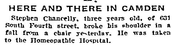 Here and There in Camden newspaper clipping