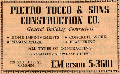 709 South 4th Street — Pietro Tocco & Sons directory listing