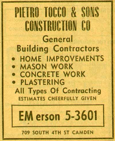 709 South 4th Street — Pietro Tocco & Sons directory listing