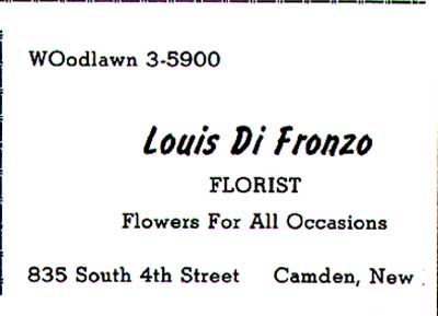 835 South 4th Street — banquet program advertisement, 1961
