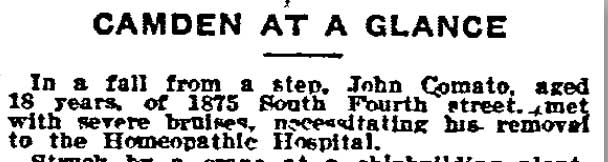 Camden at a Glance newspaper clipping